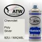 Preview: Chevrolet, Poly Silver, 92U / WA246L: 400ml Sprühdose, von ATW Autoteile West.